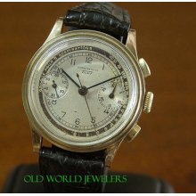 Omega Tissot Vintage 1940s Chronograph- 38mm Oversize Case - Original Dial