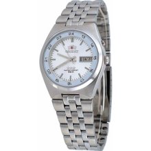 Orient Bem6h00pw Men's Sport 50m Tri Star Silver Dial Automatic Watch