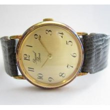 Pascal Paris Gold Dial Ladies Watch Manual Wind Running