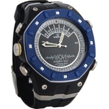 PASNEW 006 Analog Sport Watch with Glow-in-dark Hands (Blue)