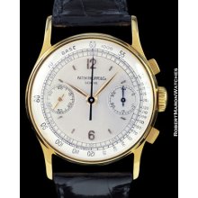 Patek Philippe Vintage Ref 130 Chronograph 18k Two-tone Silver Dial 1949