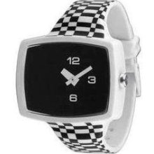 Paul Frank Tv Black/white Checkers Watch In Box