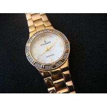 Peugeot Diamond Ladies Watch - Mother Of Pearl Dial - Diamond Bezel - Excellent