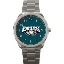 Philadelphia Eagles Sport Metal Watch Iw77 - Stainless Steel - Gray