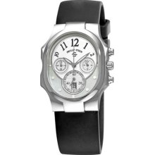 Philip Stein Classic Chrono Ladies Black Rubber Strap Watch 22-FMOP-RB