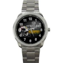 Pittsburgh Steelers Unisex Silver-Tone Sports Metal Watch 11