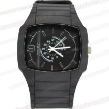 Plastic Rubber Quartz Silver Wrist Watch Black Boys Sports Watch Sbao M707b