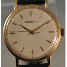 Pre-owned Mens Jaeger-lecoultre Vintage Mechanical 18k Rose Gold Swiss Watch