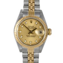 Pre-owned Rolex Women's Os Datejust Two-tone Watch