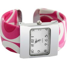 Pretty Fancy Rose Square Quartz Lady's Wrist Watch Girl Gift Analog Numerals