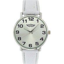 Prince London White Pu Leather Strap Ladies Watch Pi-2012