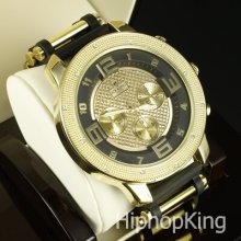 Promotional Price Golden Heavy Classy Watch Elegant Numeric Big Face T-pain Look