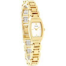 Pulsar Ladies Silver Dial Gold Tone Dress Bracelet Quartz Watch PEG444