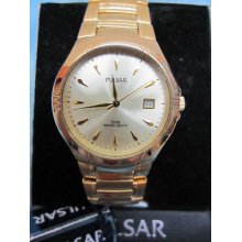 Pulsar Menâ€™s Gold Tone Watch P172