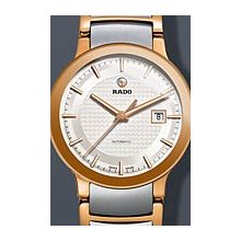 Rado Centrix Rose Two Tone Auto Mini 28mm Watch - White Dial, Two Tone Bracelet R30854123 Sale Authentic