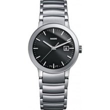 Rado Swiss Watch Centrix Black Silver Date Stainless Steel R30928153