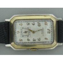 Rare 1930s Vintage Movado Chronometer 14k Gold Watch