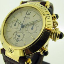 Rare Cartier Pasha Chrono I Love Cartier,18kgold,150th.cartier Anniversary,nos