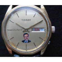 Rare Hafez Al-assad Genuine Wrist Watch President Of Syria By Tissot Day Date