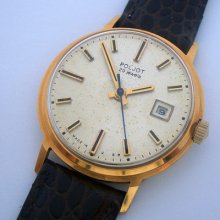 Rare Old Original Ussr Watch Automatic Poljot Gilt Case 29 Jewels