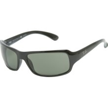 Ray-Ban RB4075 Sunglasses - Polarized Black/Crystal Natural Green, One Size