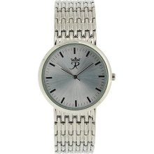 Realm Gents Round Quartz Analogue Silver Tone Mens Bracelet Strap Watch Rb-64g