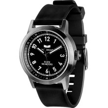 REDESIGNED BLACK/GUN/BLACK ALPHA BRAVO RUBBER by Vestal Watch, OS