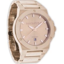 Rockwell Mens Commander Analog Stainless Watch - Rose Gold Bracelet - Rose Gold Dial - CM117