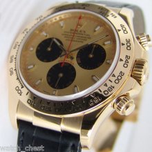 Rolex 18 Yellow Gold Daytona Paul Newman Strap 116518 Watch Chest