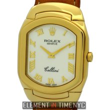 Rolex Cellini 18k Yellow Gold White Dial 29mm Circa 1991