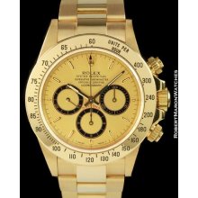 Rolex Cosmograph Daytona 16528 18k Gold Chronograph Box Papers