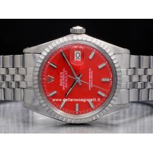 Rolex Datejust 1603 Red Dial stainless steel watch price new