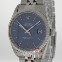 Rolex Datejust 16030 Stainless Steel Blue Dial - No Reserve