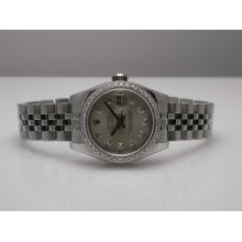 Rolex Datejust 179174 D Serial Diamond Dial And Bezel Steel Ladies Watch