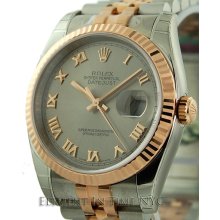 Rolex Datejust 36mm Steel & Gold Grey Roman Dial