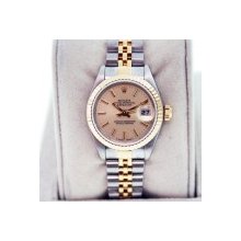 Rolex Datejust 69173 Ladies Two Tone Champagne Dial Watch