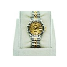 Rolex Datejust 69173 Two Tone Champagne Jubilee Diamond Bezel Watch