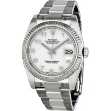 Rolex Datejust White Dial Automatic White Gold Bezel Steel Ladies Watch