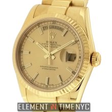 Rolex Day-Date President 18k Yellow Gold 36mm Y Serial