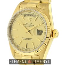 Rolex Day-Date President Single Quick Set Champagne Dial