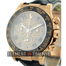 Rolex Daytona 18k Rose Gold Ceramic Brown Arabic Dial