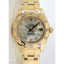 Rolex Lady Pearlmaster Mother-of-pearl Diamond 80318 Watch Chest