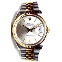 Rolex Like New Men's Steel and Gold Datejust W/ Rolex Oyster Dial - 90's