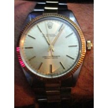 Rolex - Men Oyster Perpetual -14kgold And Stainless Steel - Handsome And Classic