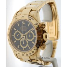 Rolex Mens 18k Gold Daytona 16528 T Chronograph Zenith