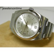 Rolex Ss Men's Oyster Perpetual Non-date 36mm Ref 116000 Silver Msrp $5,400