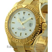 Rolex Yacht-Master 40mm 18k Yellow Gold White Ivory Dial