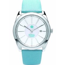 Royal London Women's Quartz Watch With Mother Of Pearl Dial Analogue Display And Blue Leather Strap 20122-02