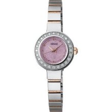 Rukia Lukia Qualite Solar Ssqr007 Pink Ladies Watch Seiko F/s From Japan