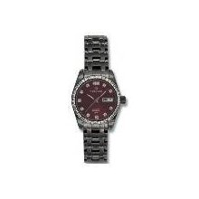 Sartego Sbbg51 Ladies Burgundy Dial Black Stainless Steel Automatic Watch